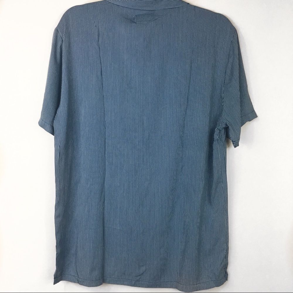 NWT Onia short sleeve stripe woven shirt medium - Picture 6 of 7